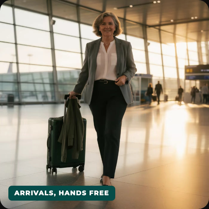 NOBL Carry-On hands-free airport movement